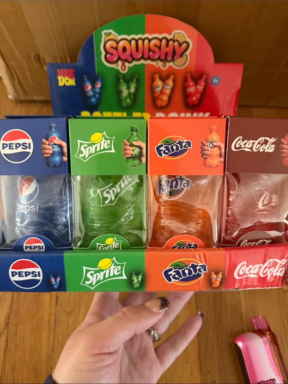 Pepsi, Sprite, Fanta & Coca-Cola Needoh Squishy Mini Bottles - Assorted Colors